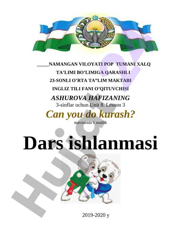 Unit 8 lesson 3 can you do kurash?