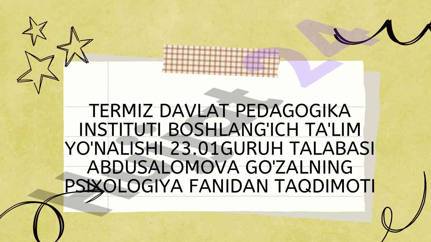 Pedagogik psixologiya va uning vazifalari