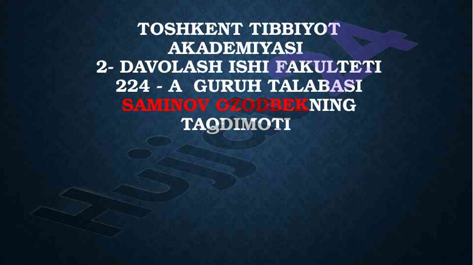Favqulotda vaziyatlarda hayot faoliyati xavfsizligi