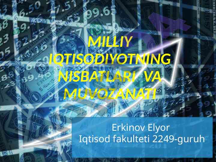 Iqtisodiy muvozanat ta’minlash shartlari