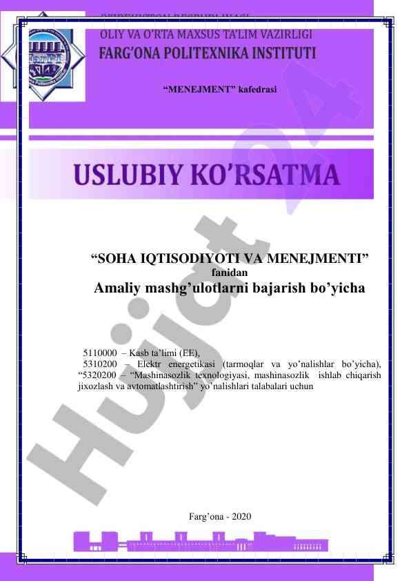 Amaliy mashg’ulotlar uslubiy ko’rsatma 2020