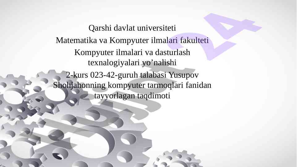 Internet xizmatlari va ularning turlari taqdimoti