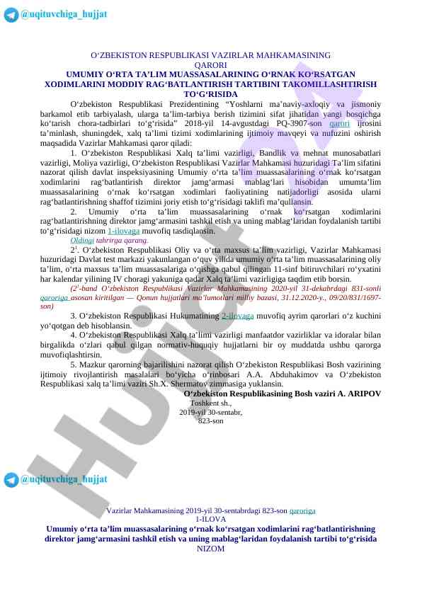 Mehnat va aholining bandligi qonunchilik xususiyatlari