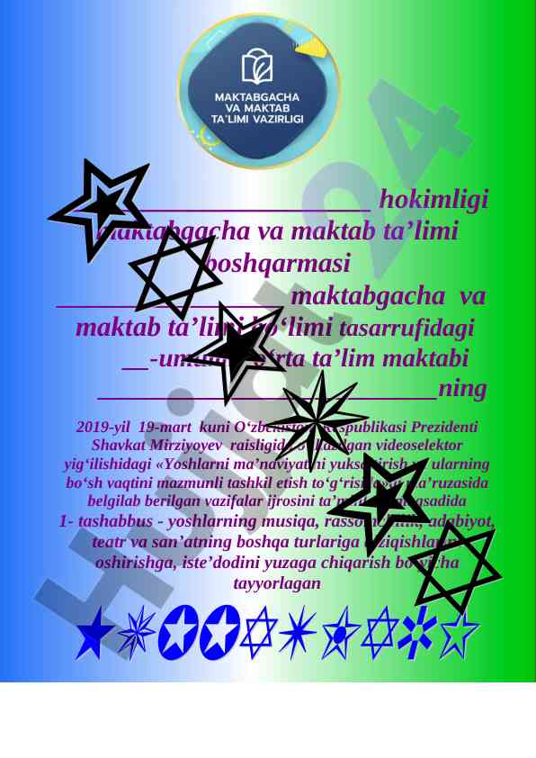Yoshlarni ma’naviyatini yuksaltirish tashabbuslari