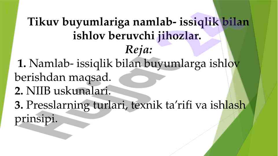 Namlab-issiqlik bilan ishlov beruvchi jihozlar