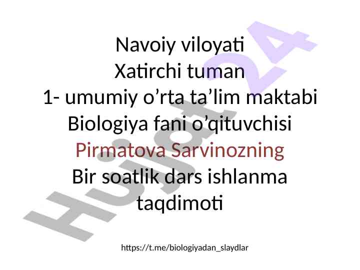 O‘zbekiston tabiiy obyektlari bio ta’lim taqdimoti