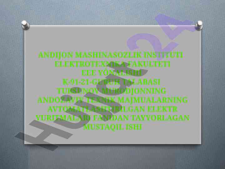 Raqamli boshqariladigan tokorli dastgoh yuritmasi