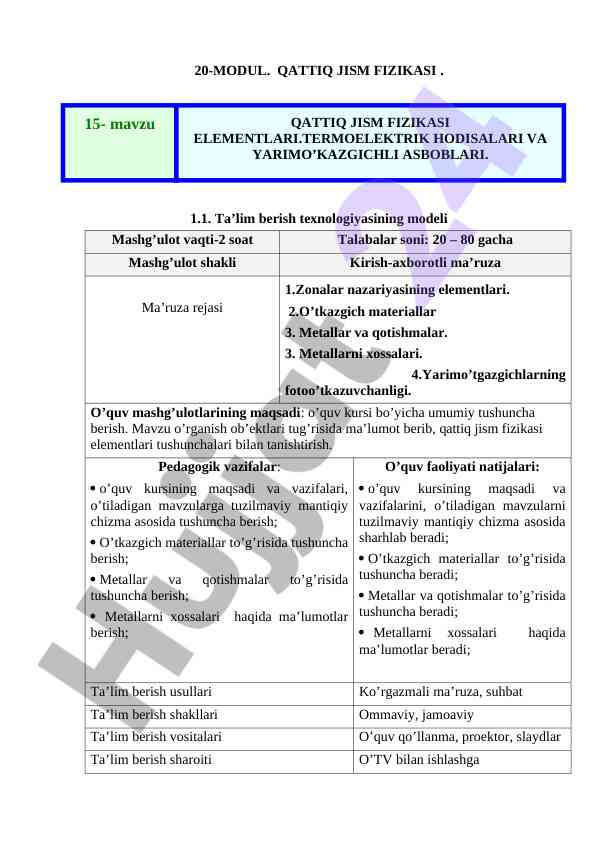 Qattiq jism fizikasi bilan tanishtirish
