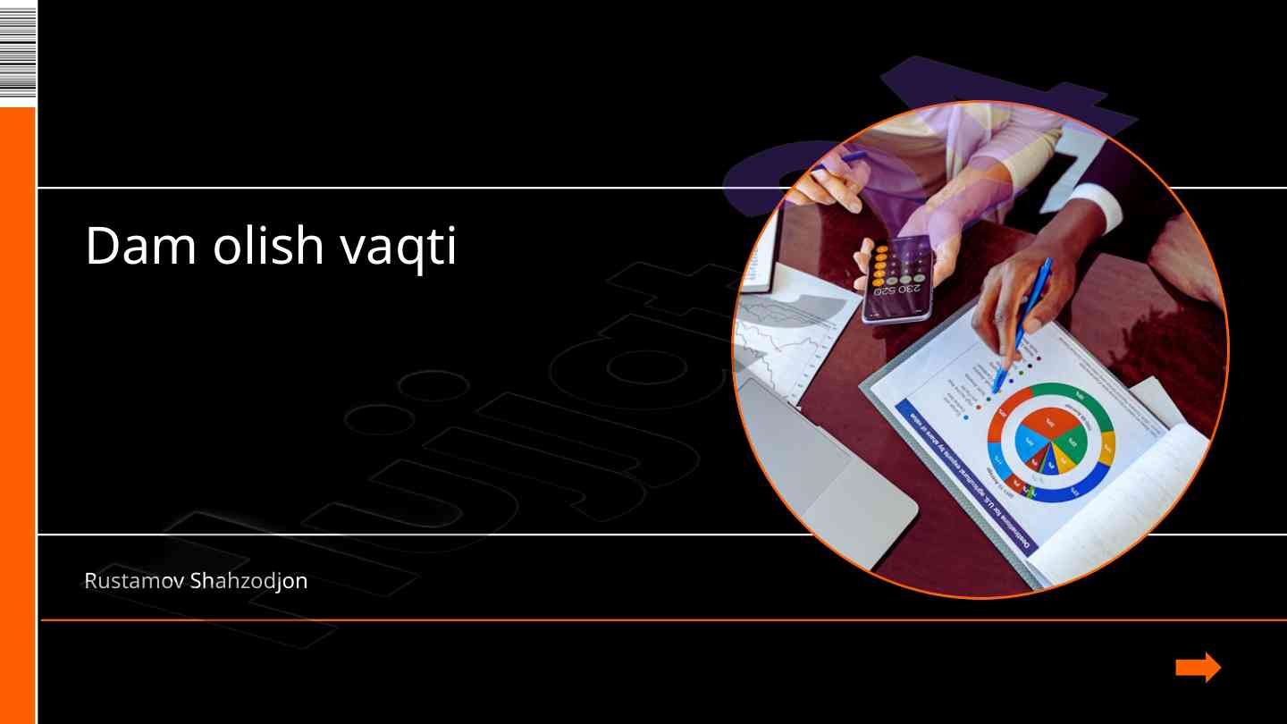 Dam olish vaqtini tushunish va tartibga solish