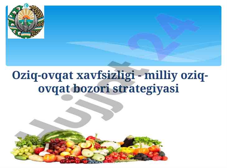 Oziq-ovqat xavfsizligi tushunchalari va tajribalar