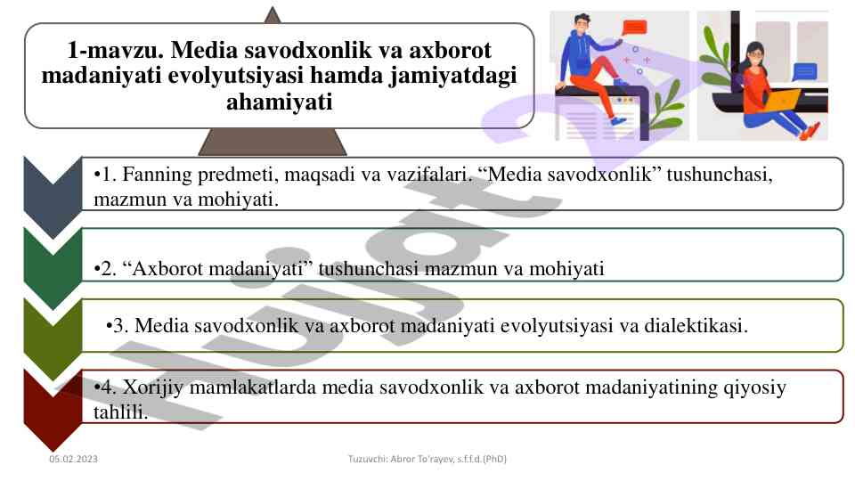 Media savodxonlik va axborot madaniyati