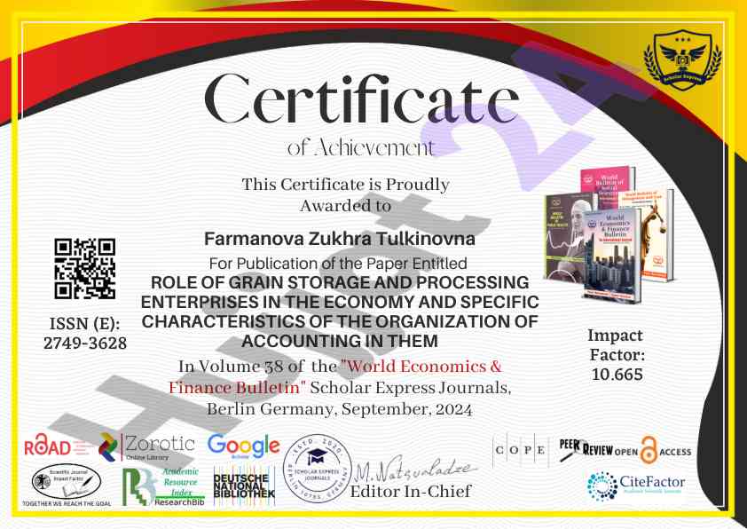 Role of grain storage and processing enterprises in economy