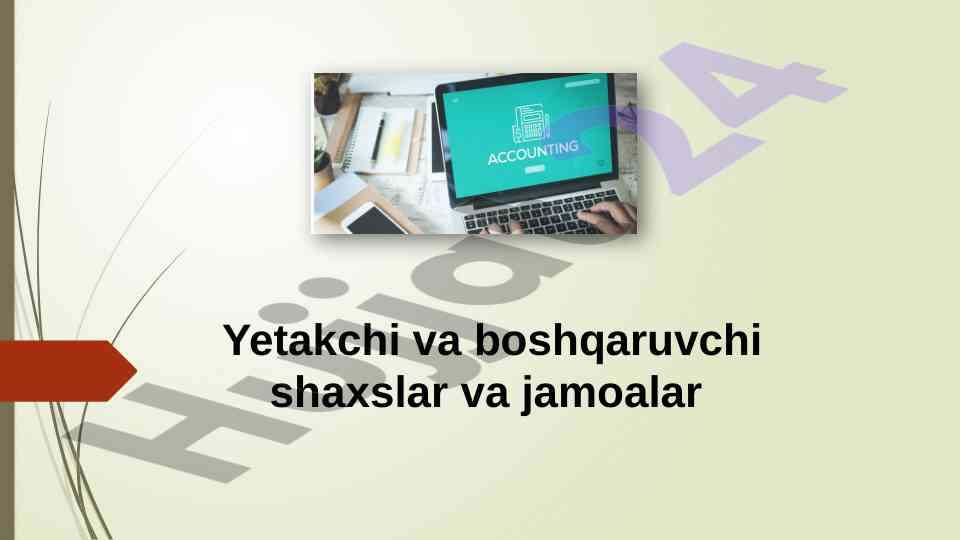 Yetakchilik va boshqarish asoslari