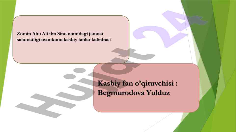 Hamshiralik parvarisi raxit kasalliklari bo‘yicha