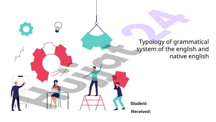 Typology of grammatical systems in english