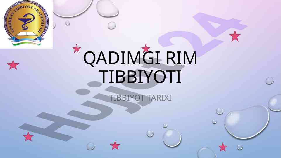 Qadimgi rim tibbiyoti va klavdiy galen tafakkuri