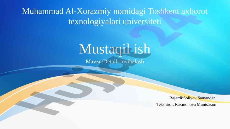 Detalli loyihalash usullari rivojlanishi