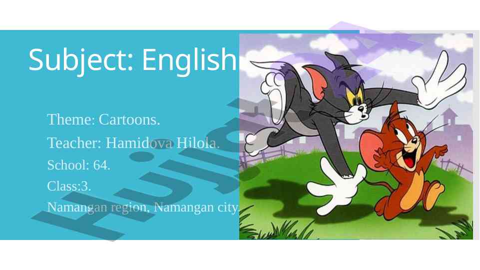 Engaging english lesson plan on cartoons
