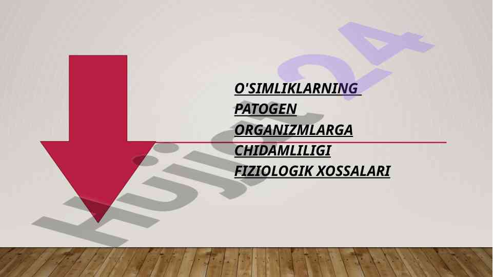 O'simliklarning patogen organizm olari chidamliligi