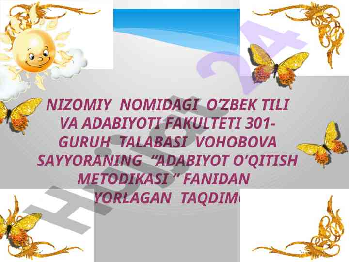 Muhammad yusuf hayoti va ijodi o‘rganish dars ishlanma