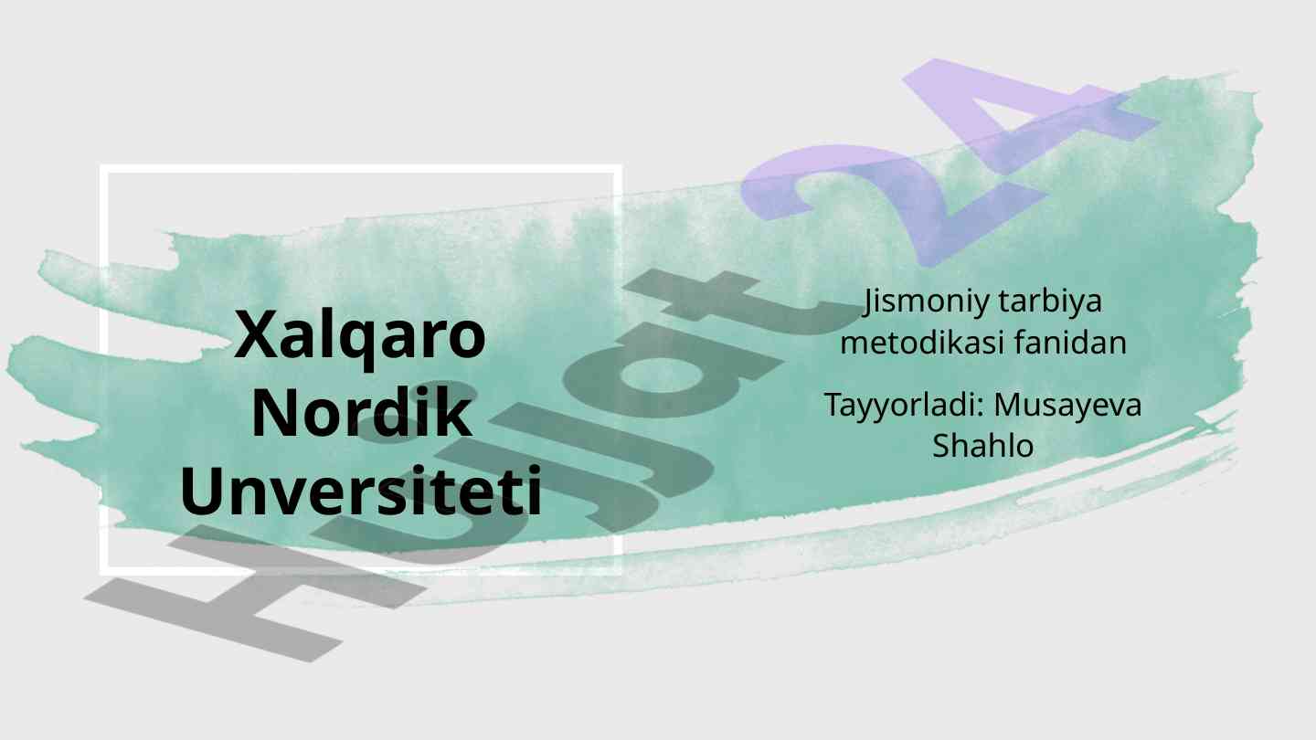 Jismoniy tarbiya metodikasi: umumrivojlantiruvchi mashqlar