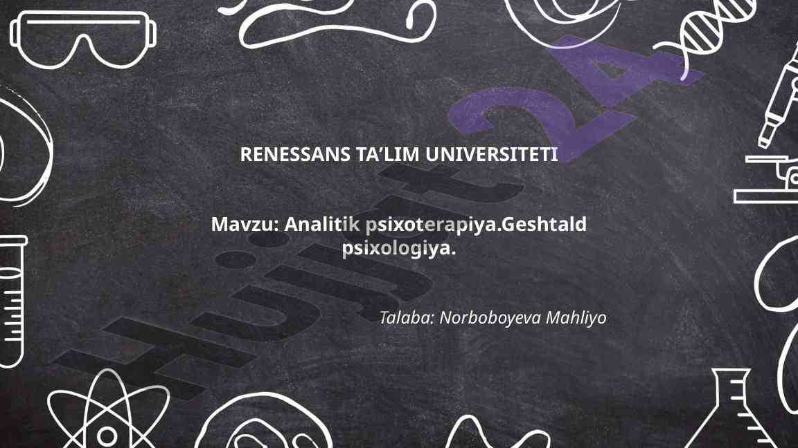Analitik Psixoterapiya Va Geshtalt Psixologiyasi