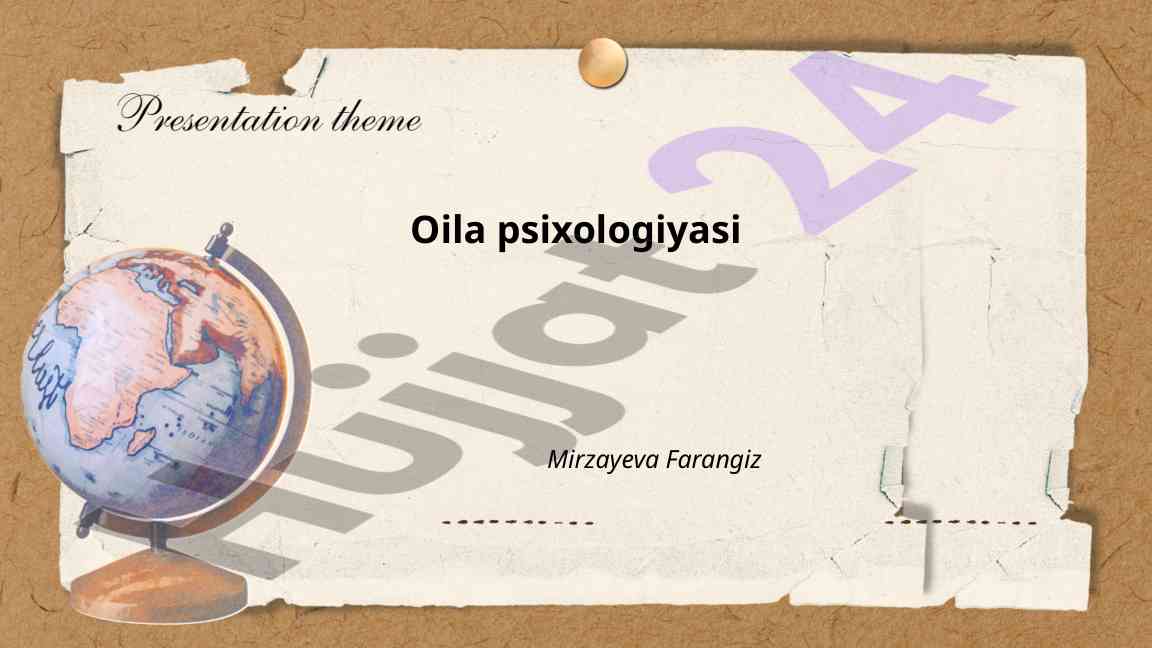 Oila psixologiyasi ota-onalar va bolalar aloqalari
