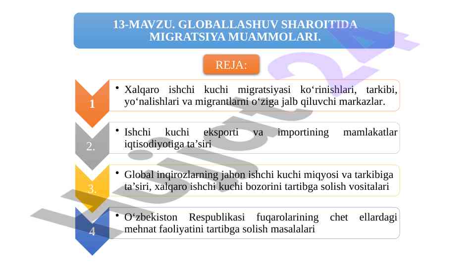 Migratsiyaning iqtisodiy sabablarini tahlil qilish