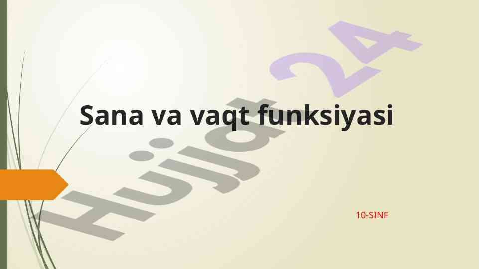 Sana va vaqt funksiyalari bo‘yicha qo‘llanma