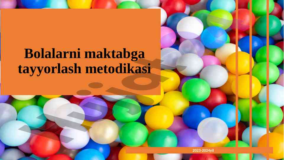 Bolalarni maktabga tayyorlash metodikasi 2023-2024