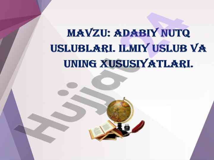 O‘zbek tilining nutq usullari va uslubiyati