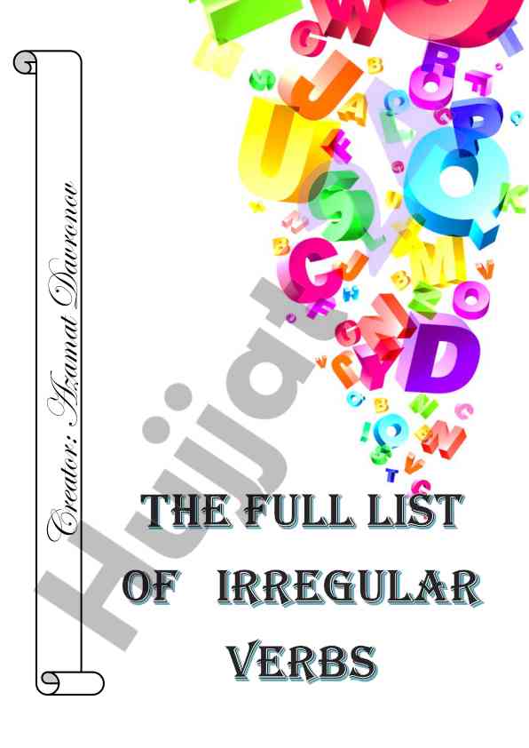 Irregular verbs and tenses in english grammar