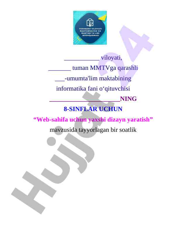 Web-sahifa uchun yaxshi dizayn yaratish