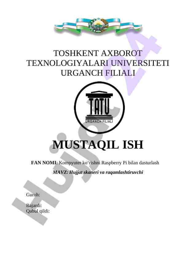 Hujjat skaneri va raqamlashtiruvchi dastur
