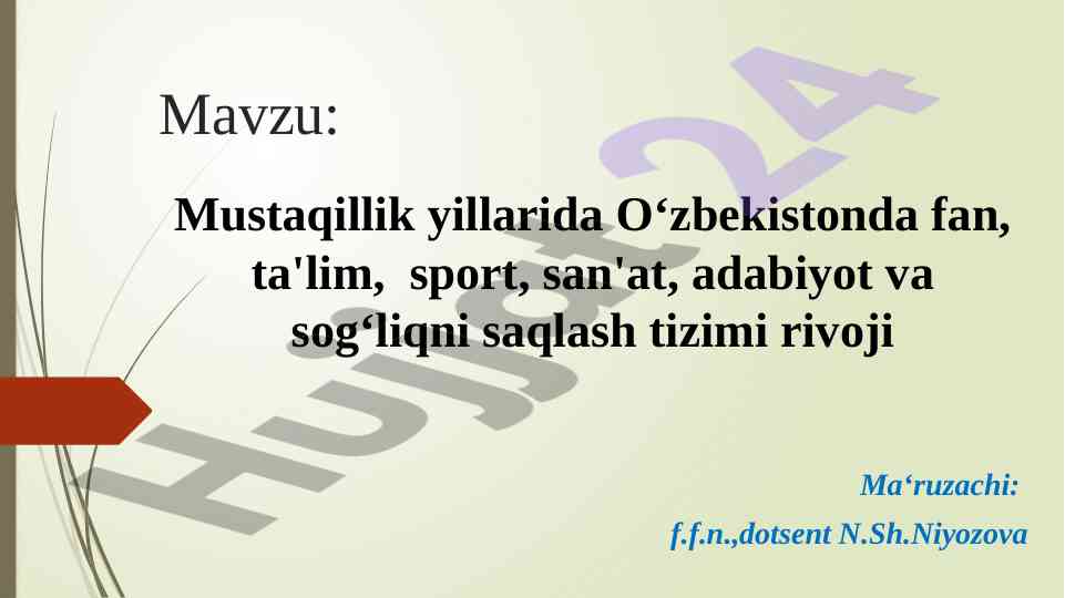 O‘zbekistonda fan, ta'lim va sog‘liqni saqlash tizimi