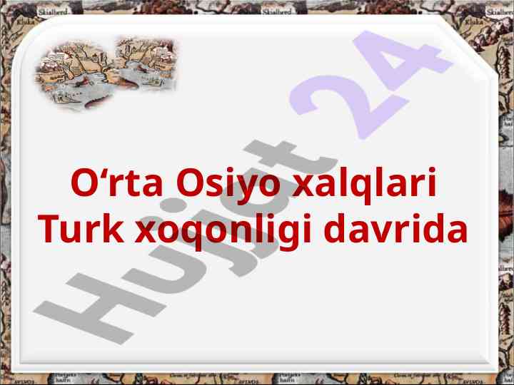 O‘rta osiyo turk xoqonligi tashkil topishi