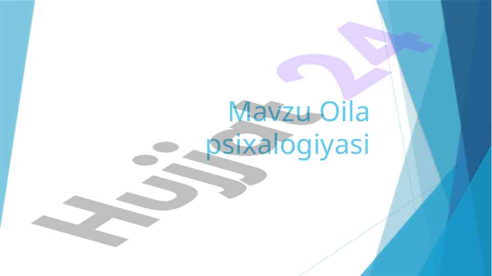 Oila psixologiyasi: strukturasi va muhim jihatlar