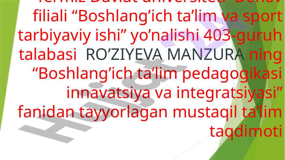 Hozirgi davrda ta'lim tizimi va pedagogika fani