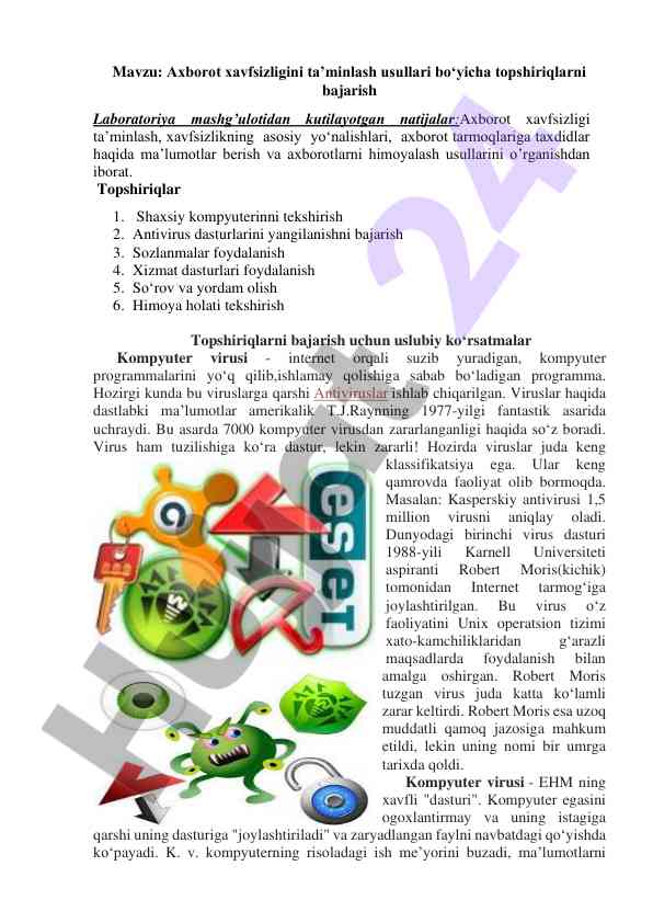 Axborot xavfsizligi ta’minlash usullari bajarilishi