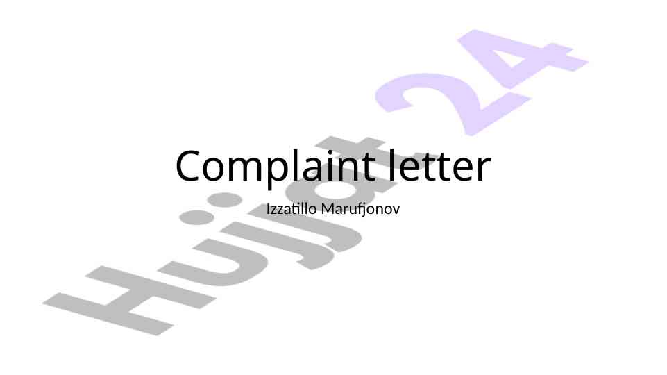 Multilevel exam complaint letter guide