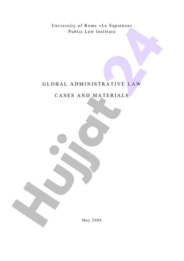 Global administrative law cases and materials