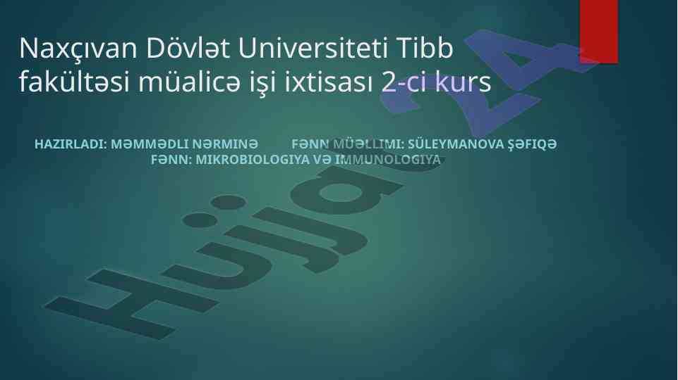 Bakteriyaların morfologiyası və i̇mmunologiya tədqiqatı