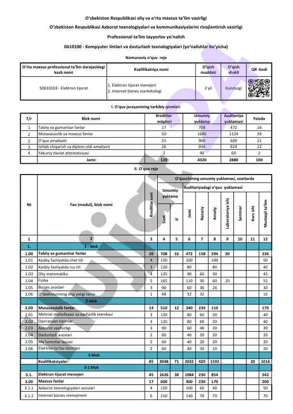 Kurs ishlari elektron tijorat menejmenti