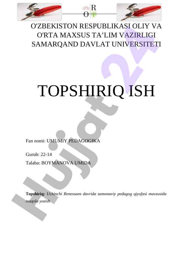 Uchinchi renessans davrida zamonaviy pedagog qiyofasi