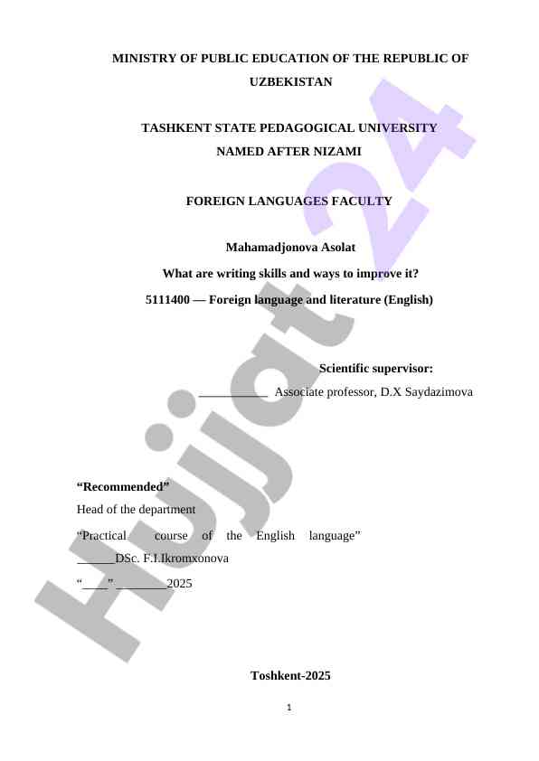 Improving writing skills in foreign languages