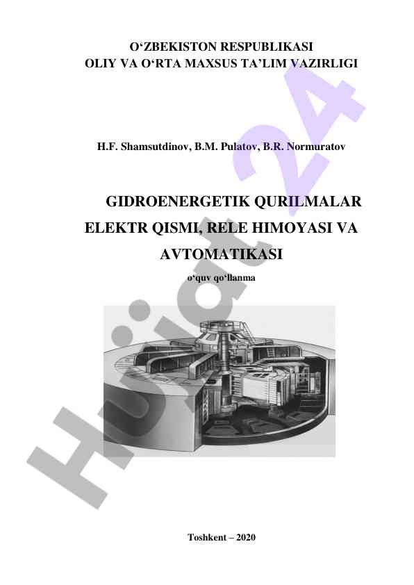 Gidroenergetik qurilmalar elektr qismi va avtomatikasi