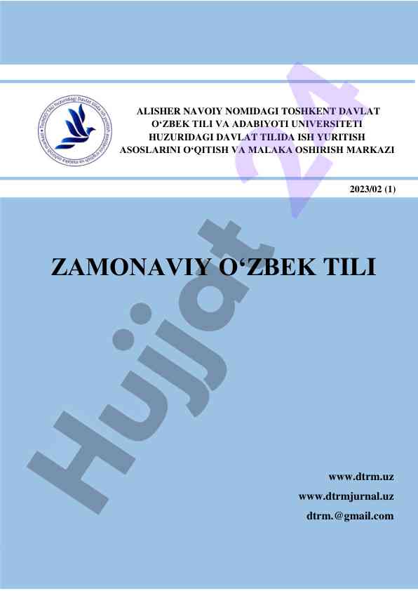 Zamonaviy o‘zbek tili jurnali 2023/02