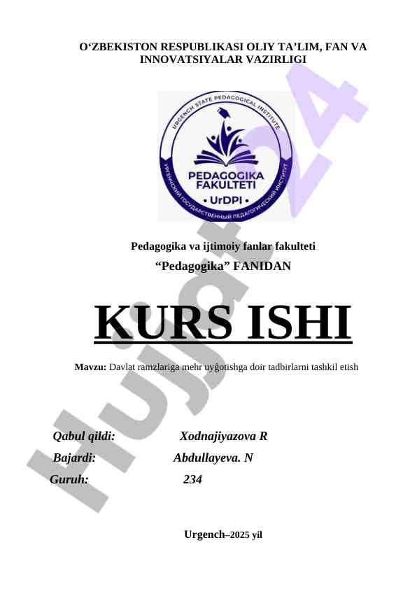 Davlat Ramzlariga Mehr Uyg‘otish Tadbirlarini Tashkil Etish