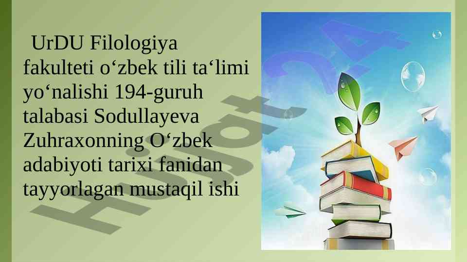 Chahor maqola asari tahlili