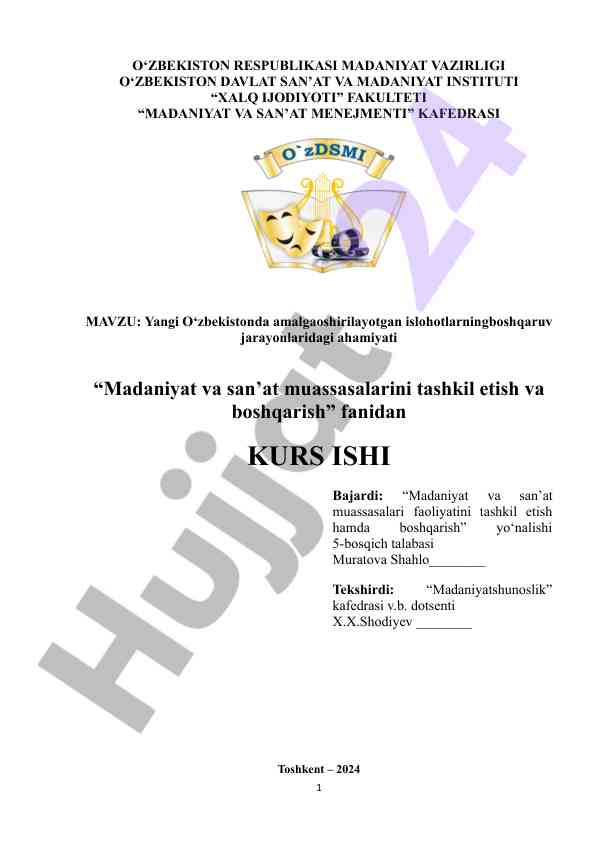 Yangi o‘zbekistonda islohotlar va boshqaruv ahamiyati